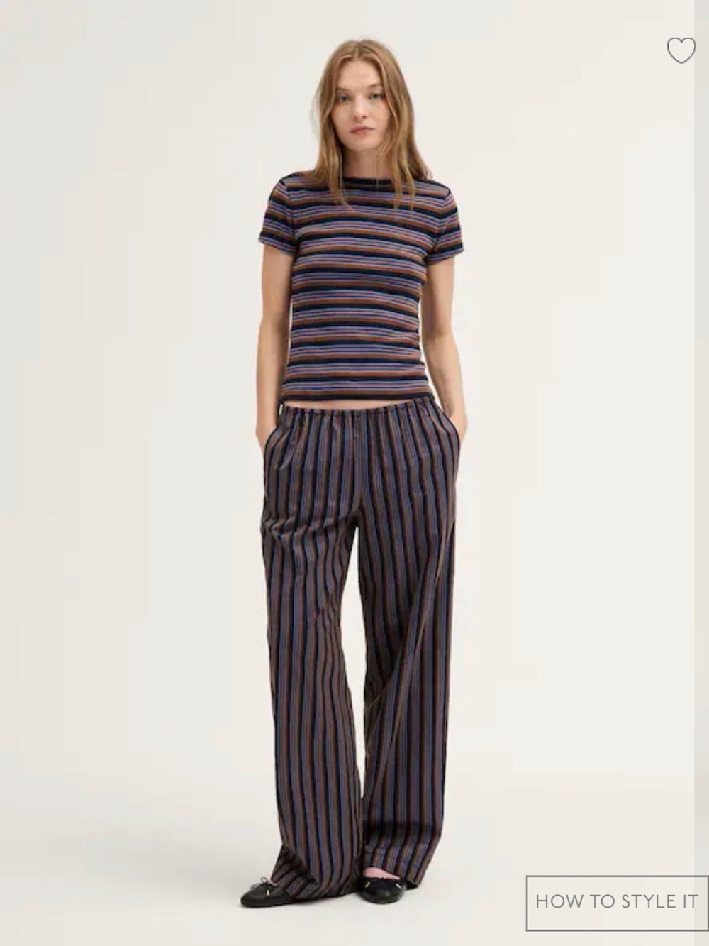 Madewell Devon Pant Tobacco Stripe Size Small